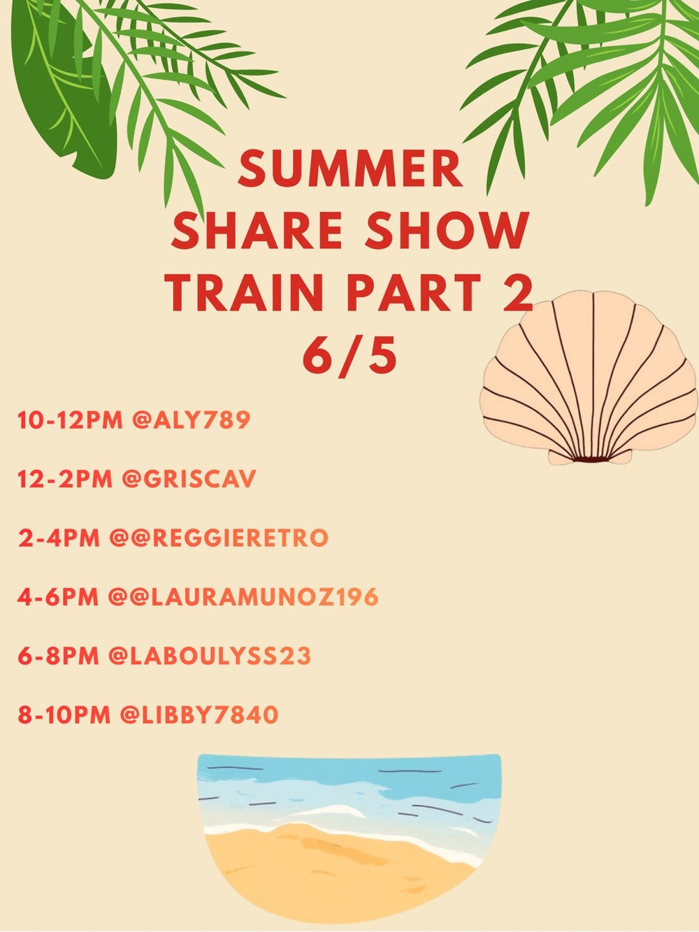 🏖️🐚SUMMER SHARE SHOW TRAIN PART 2🐚🏖️